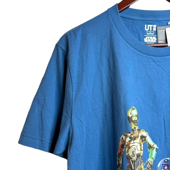Star Wars Uniqlo Stash Retro Graffiti Pop Art C3PO R2D2 Droids Graphic T-shirt L - Picture 8 of 16